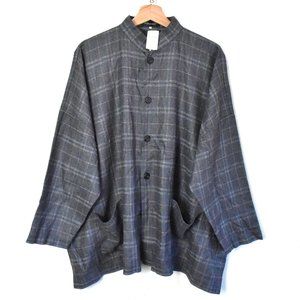 Eskandar $2195 NWT Mandarin Collar Shirt Jacket Sz